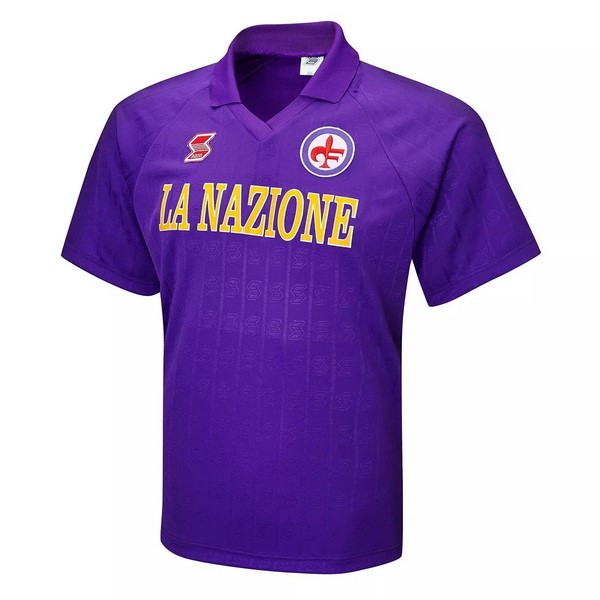 Heimtrikot Thailand Fiorentina Retro 1989 1991 Lila Günstige Fußballtrikots